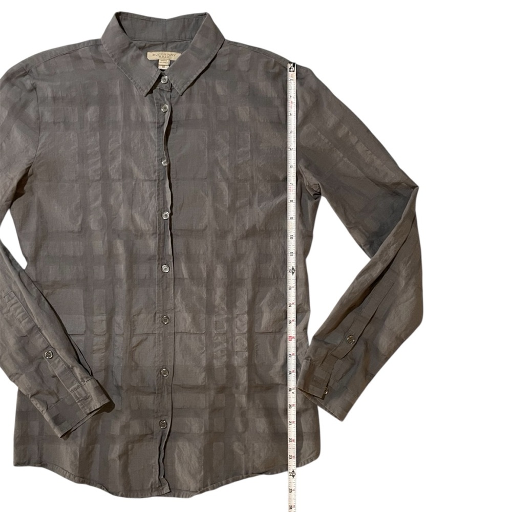 BURBERRY BRIT Gray Nova Check Button Down Shirt Small - Picture 11 of 11